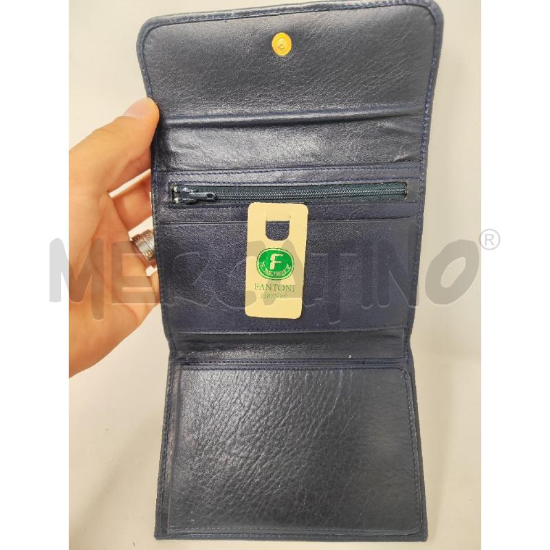 PORTA FOGLIO PELLE FANTONI BLU NUOVO | Mercatino dell'Usato Vinci - fraz. sovigliana 2