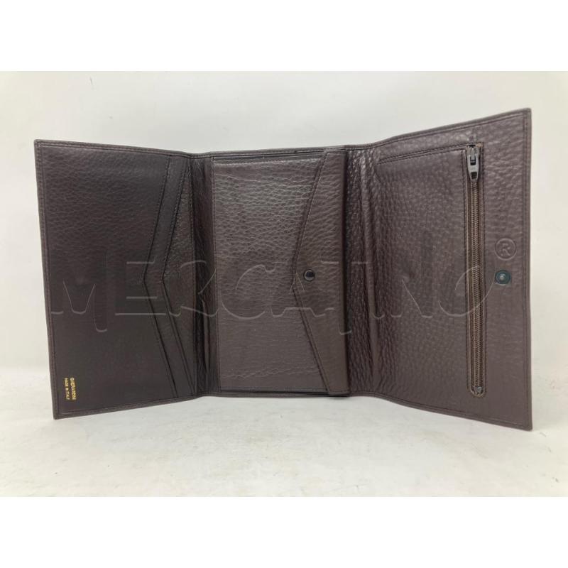 PORTA FOGLIO PELLE GHERARDINI MARRONE NUOVO GRANDE | Mercatino dell'Usato Vinci - fraz. sovigliana 2