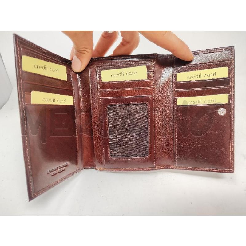 PORTA FOGLIO PELLE MARRONE FIRENZE NUOVO | Mercatino dell'Usato Vinci - fraz. sovigliana 2
