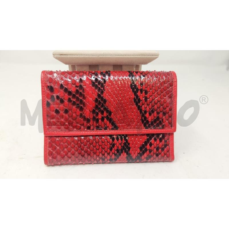 PORTA FOGLIO PELLE PITONATO ANTONINI ROSSO NUOVO | Mercatino dell'Usato Vinci - fraz. sovigliana 1