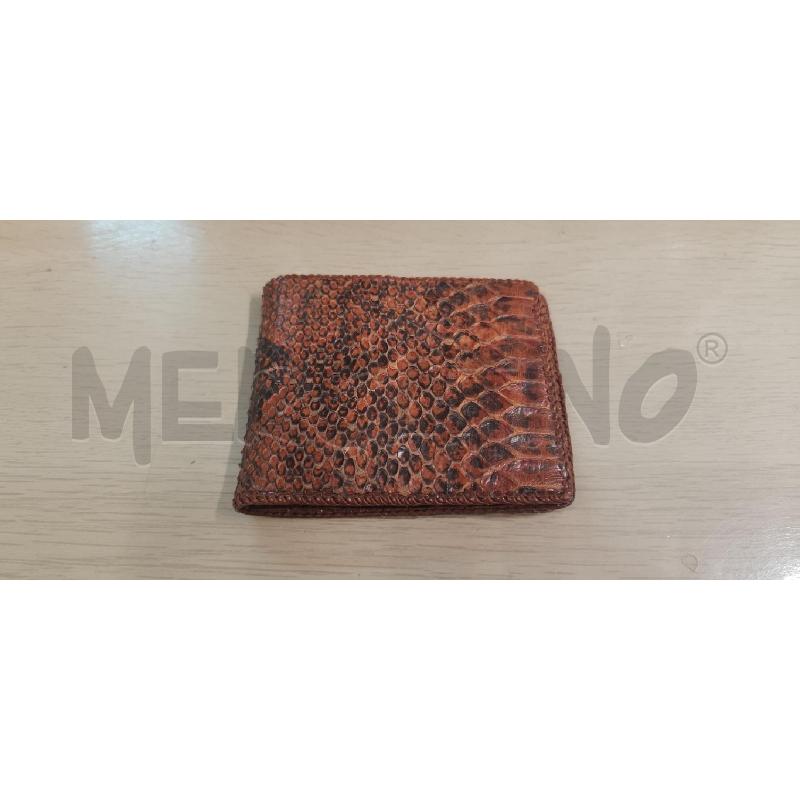 PORTA FOGLIO PELLE PITONATO ARANCIO | Mercatino dell'Usato Vinci - fraz. sovigliana 1
