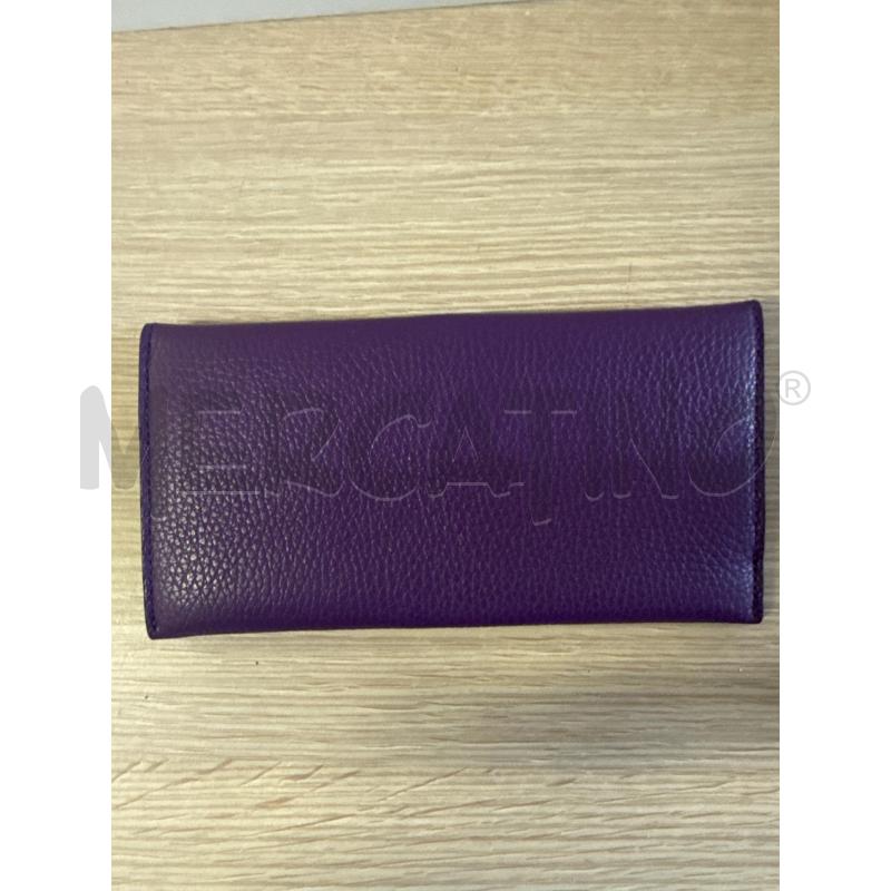 PORTA FOGLIO PELLE # VIOLA ROSSO NUOVO | Mercatino dell'Usato Vinci - fraz. sovigliana 2