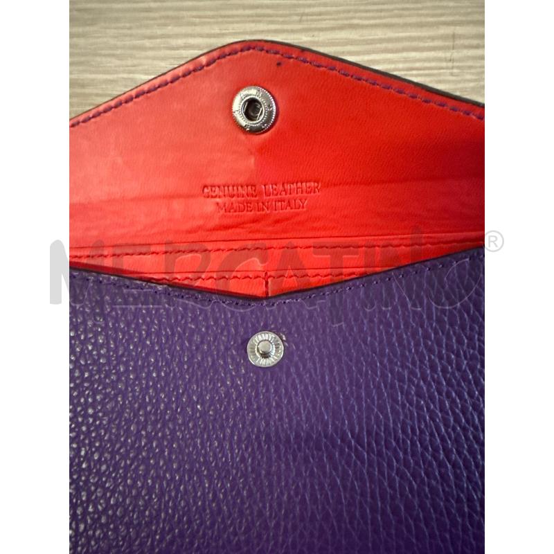 PORTA FOGLIO PELLE # VIOLA ROSSO NUOVO | Mercatino dell'Usato Vinci - fraz. sovigliana 3