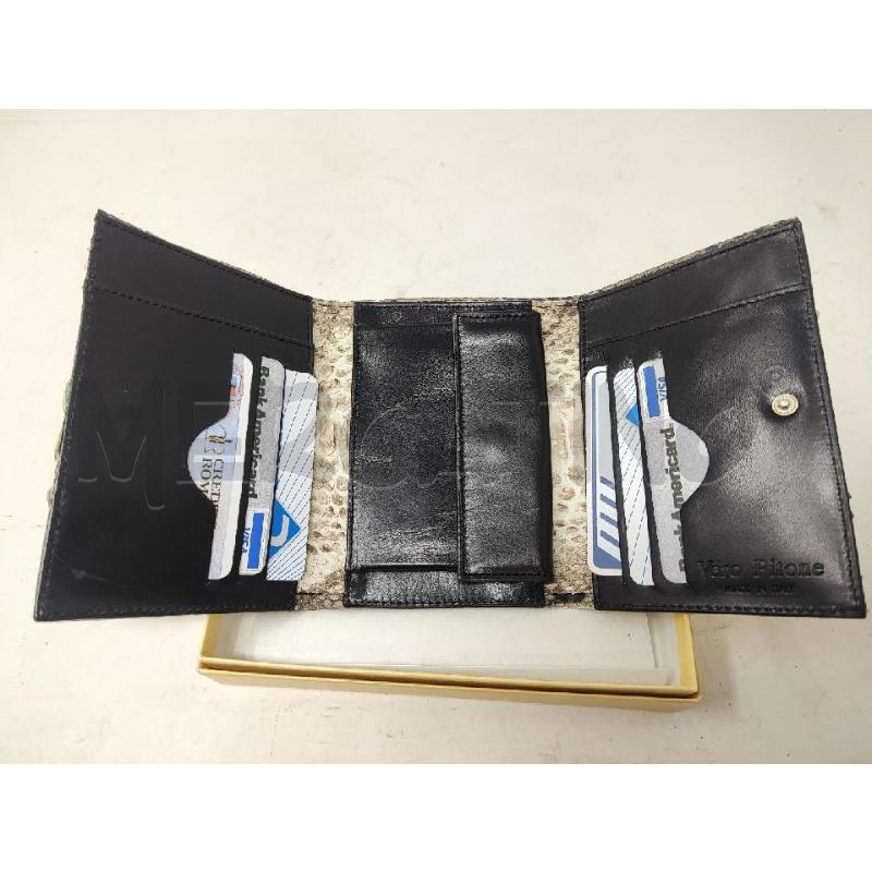 PORTA FOGLIO PITONE CHIARO DONNA NUOVO | Mercatino dell'Usato Vinci - fraz. sovigliana 2