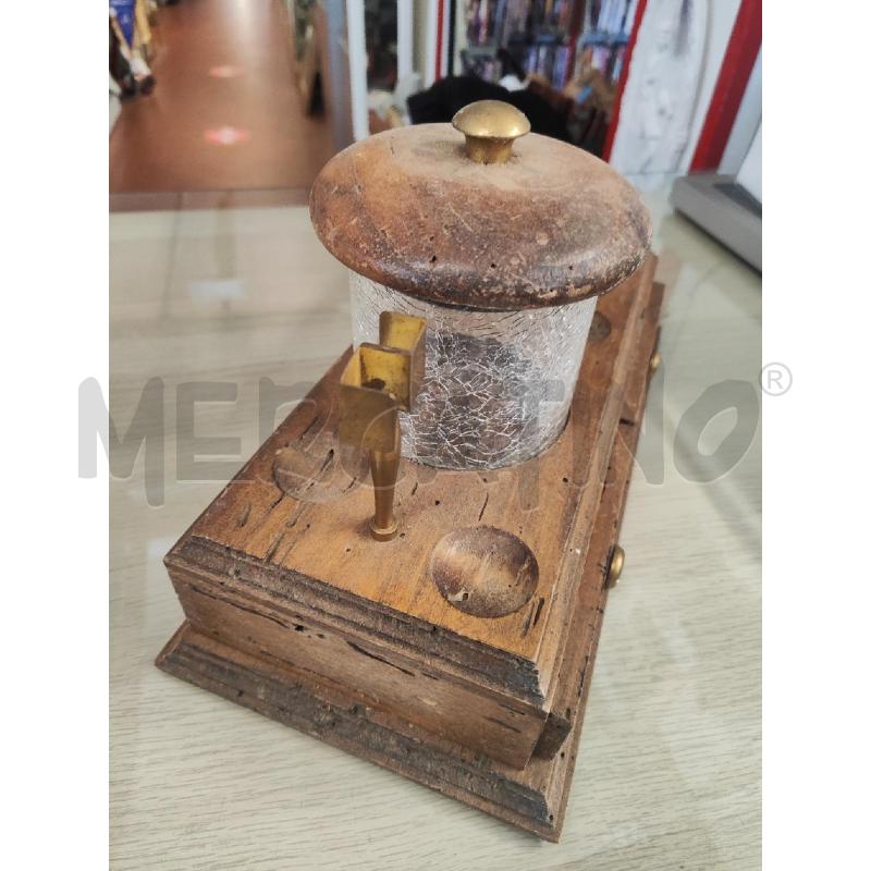 PORTA PIPE LEGNO CON CASSETTINI E BARATTOLINO VETRO | Mercatino dell'Usato Vinci - fraz. sovigliana 2
