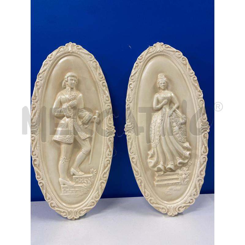 QUADRETTI 2 PZ OVALI GESSO DAMINI NUOVI | Mercatino dell'Usato Vinci - fraz. sovigliana 1