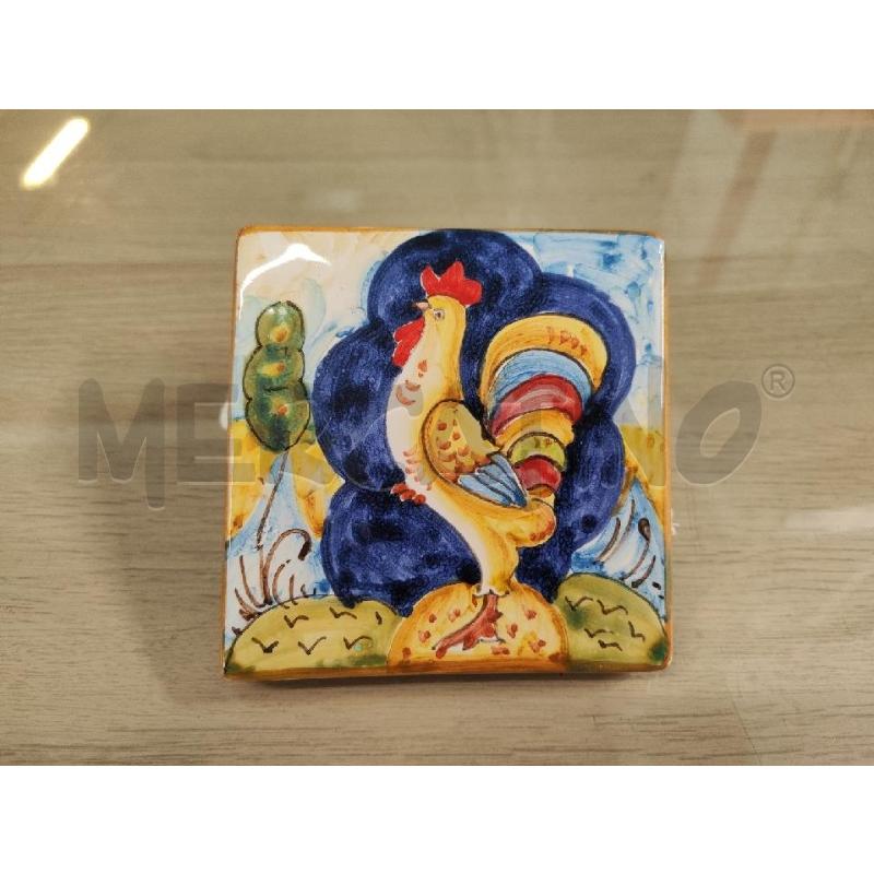 QUADRETTO QUADRATO TERRACOTTA CON GALLO | Mercatino dell'Usato Vinci - fraz. sovigliana 1