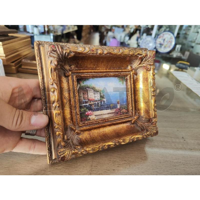 QUADRETTO STAMPA VISTA MARE CORNICE DORATA LARGA | Mercatino dell'Usato Vinci - fraz. sovigliana 2