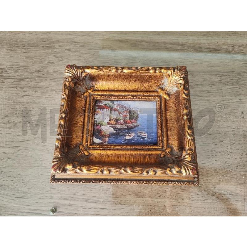 QUADRETTO STAMPA VISTA MARE CORNICE LARGA DORATA | Mercatino dell'Usato Vinci - fraz. sovigliana 1