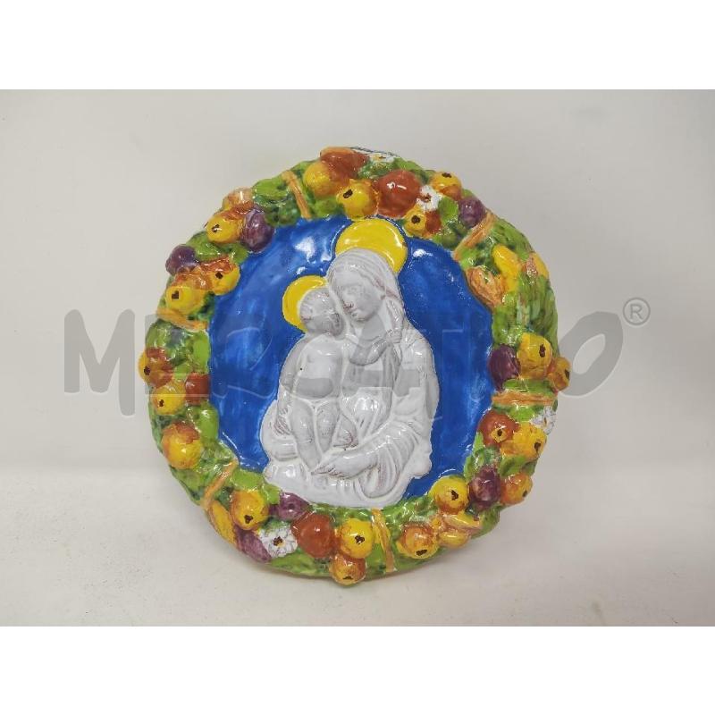 QUADRETTO TONDO TERRACOTTA MADONNA CON BIMBO | Mercatino dell'Usato Vinci - fraz. sovigliana 1