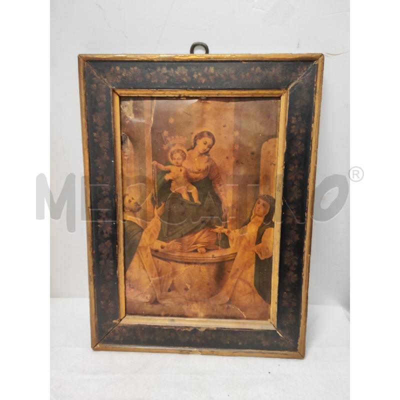 QUADRETTO VECCHIO 25X17 STAMPA MADONNA CON BIMBO | Mercatino dell'Usato Vinci - fraz. sovigliana 1
