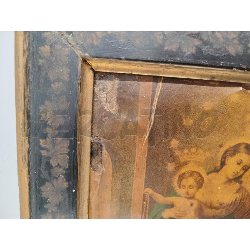 QUADRETTO VECCHIO 25X17 STAMPA MADONNA CON BIMBO | Mercatino dell'Usato Vinci - fraz. sovigliana 2