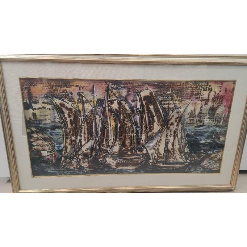 QUADRO 121X72 DIPINTO BARCHE STADERINI | Mercatino dell'Usato Vinci - fraz. sovigliana 1