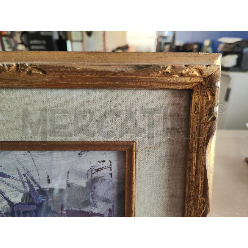 QUADRO 34X29 DIPINTO BARCHE VIOLA | Mercatino dell'Usato Vinci - fraz. sovigliana 2