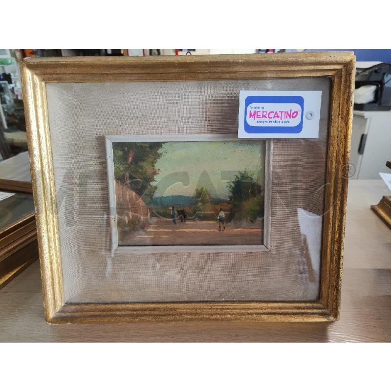 QUADRO 36X30 STRADA CON UOMINI CON MUCCA | Mercatino dell'Usato Vinci - fraz. sovigliana 1