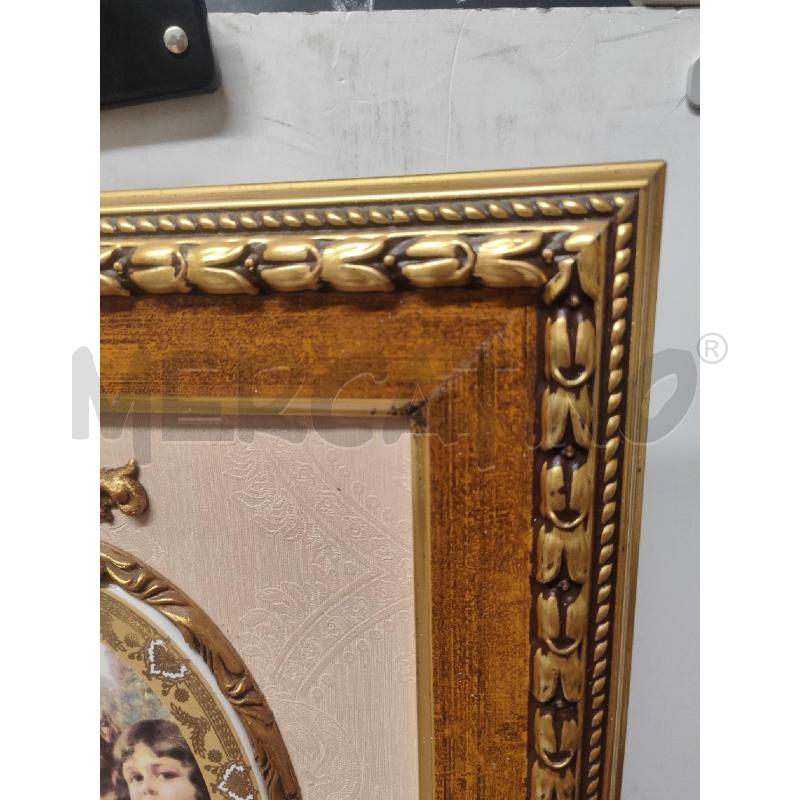 QUADRO 39X34 OVALE CERAMICA 3 BIMBE CON GATTO | Mercatino dell'Usato Vinci - fraz. sovigliana 3