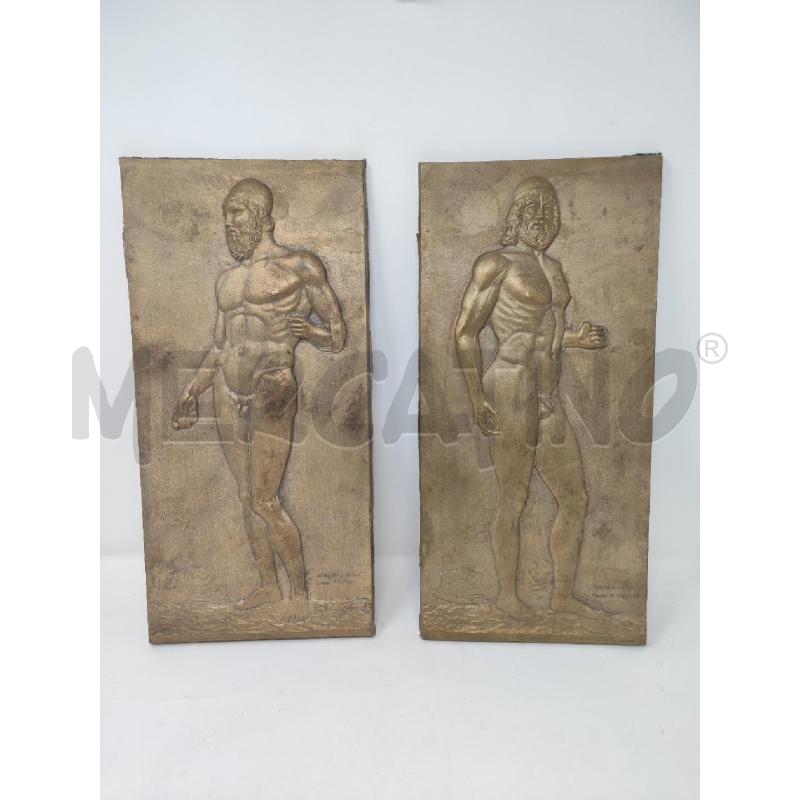 QUADRO 40X19 2 PZ BRONZO BRONZI DI RIACE VALLUCCI | Mercatino dell'Usato Vinci - fraz. sovigliana 1