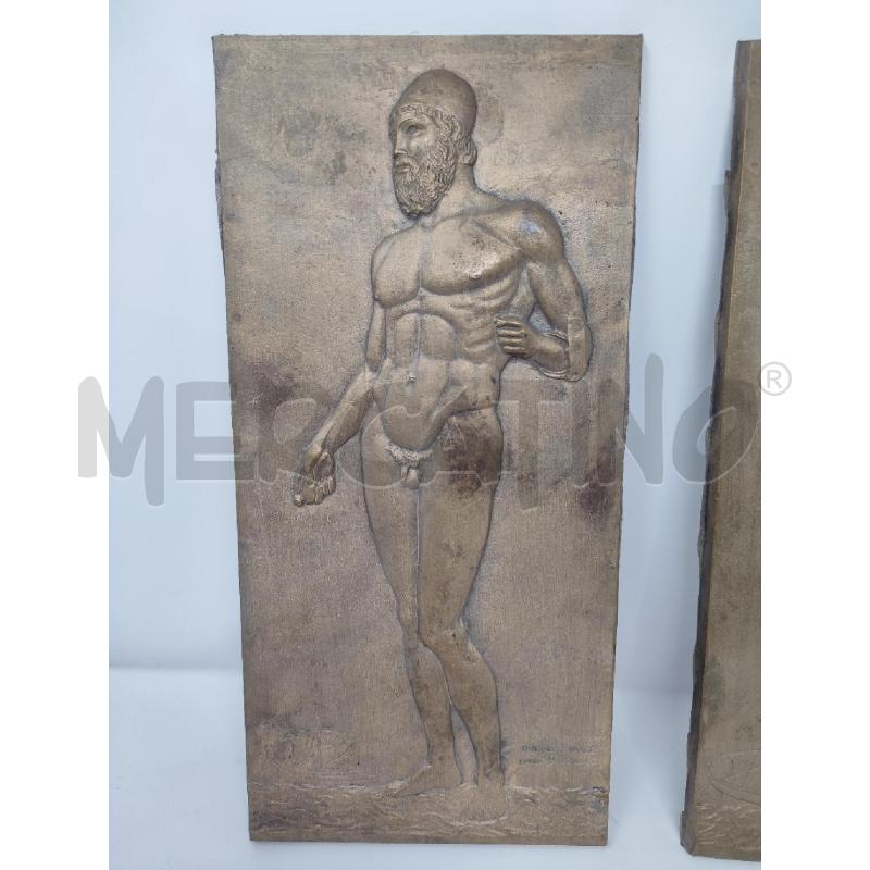 QUADRO 40X19 2 PZ BRONZO BRONZI DI RIACE VALLUCCI | Mercatino dell'Usato Vinci - fraz. sovigliana 2