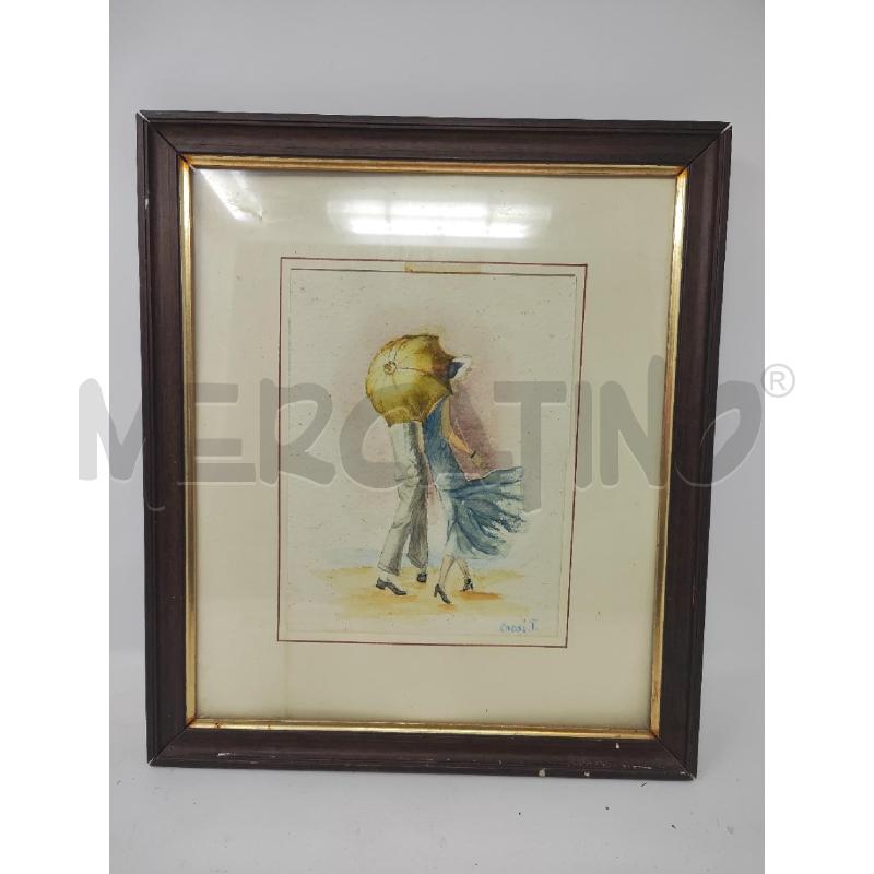 QUADRO 40X35 COPPIA CON OMBELLO CORSI | Mercatino dell'Usato Vinci - fraz. sovigliana 1