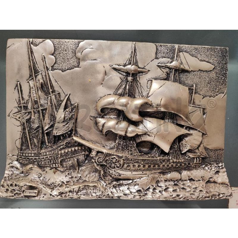 QUADRO 41X48 NAVE ARGENTATA SU VETRO | Mercatino dell'Usato Vinci - fraz. sovigliana 2
