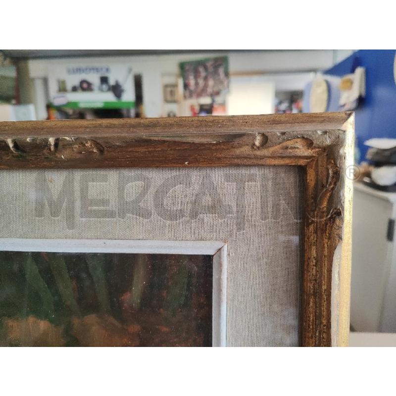 QUADRO 46X36 DIPINTO CAVALLO E MUCCA E PERSONA  | Mercatino dell'Usato Vinci - fraz. sovigliana 2