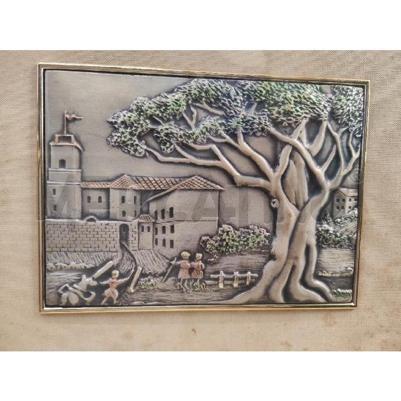QUADRO 47X42 LASTRA ARGENTATA CASE CON ALBERO | Mercatino dell'Usato Vinci - fraz. sovigliana 2