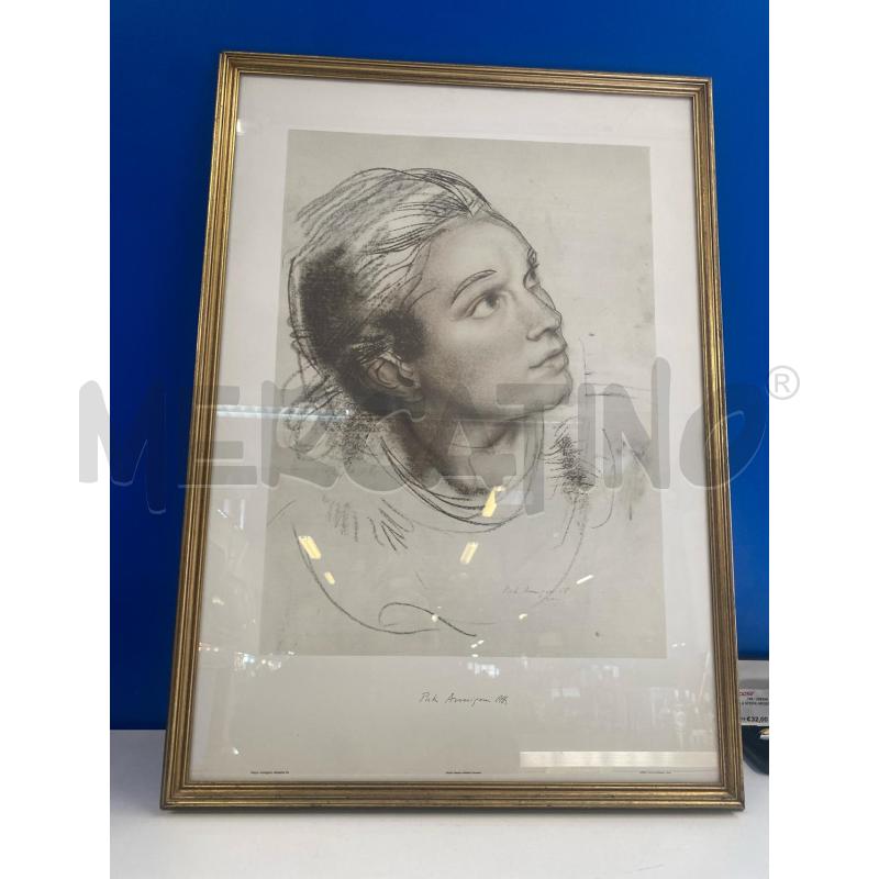 QUADRO 51X72 STAMPA VOLTO DOPNNA BIANCO E NERO | Mercatino dell'Usato Vinci - fraz. sovigliana 1