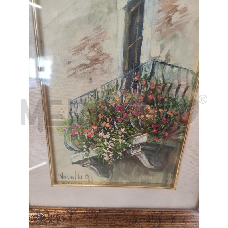 QUADRO 52X42 TERRAZZO CON FIORI | Mercatino dell'Usato Vinci - fraz. sovigliana 2