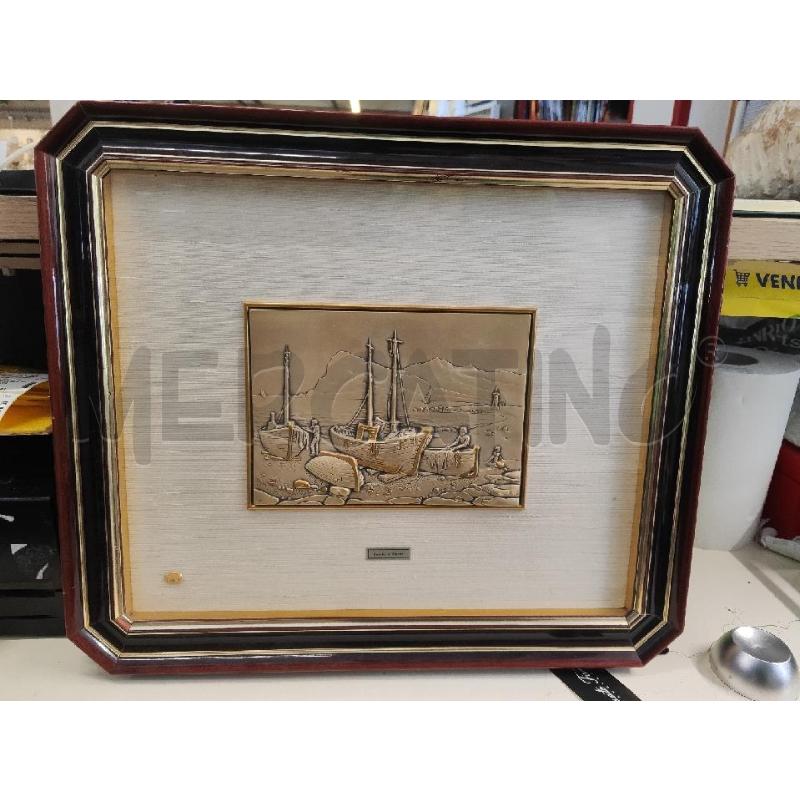 QUADRO 56X50 LASTRA ARGENTATA BARCHE | Mercatino dell'Usato Vinci - fraz. sovigliana 1