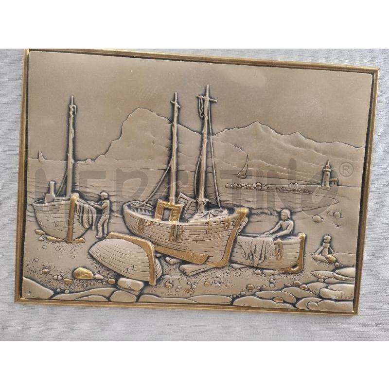 QUADRO 56X50 LASTRA ARGENTATA BARCHE | Mercatino dell'Usato Vinci - fraz. sovigliana 2