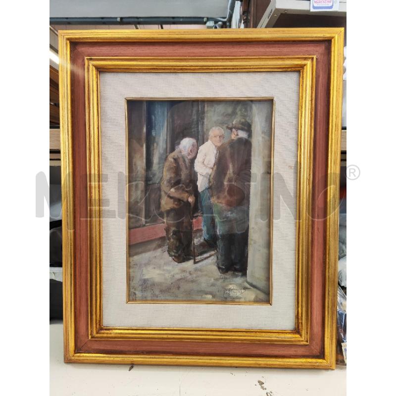 QUADRO 57X47 3 UOMINI ANZIANI DEL PICCHIA | Mercatino dell'Usato Vinci - fraz. sovigliana 1