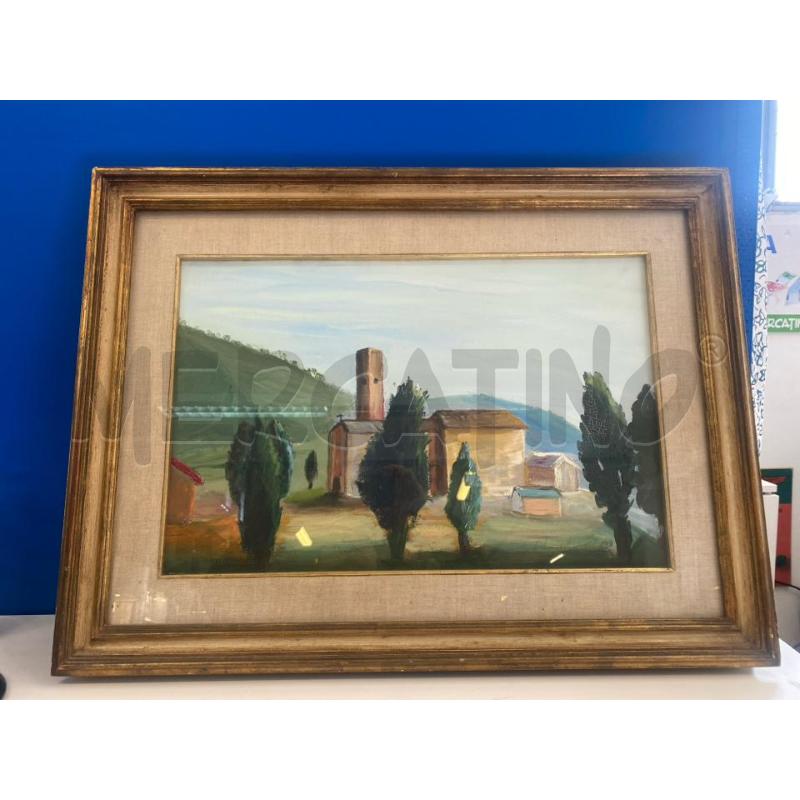 QUADRO 59X80 CASE CON CIPRESSI | Mercatino dell'Usato Vinci - fraz. sovigliana 1