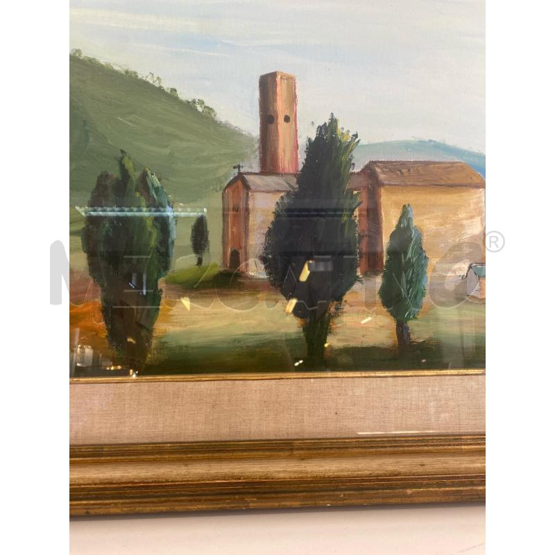 QUADRO 59X80 CASE CON CIPRESSI | Mercatino dell'Usato Vinci - fraz. sovigliana 2