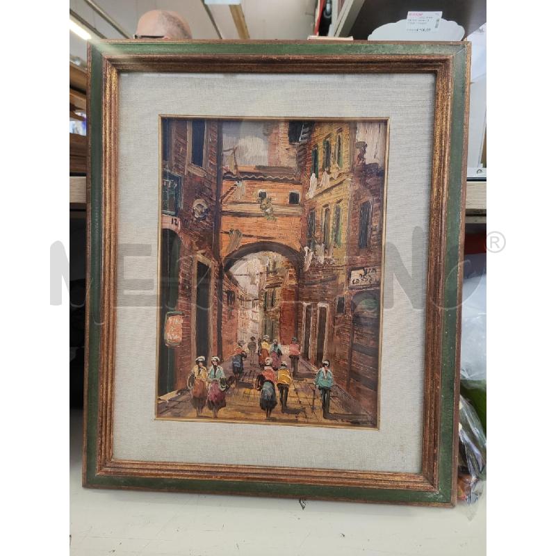 QUADRO 60X50 ARCO FRA CASE CON PERSONE LA MONICA | Mercatino dell'Usato Vinci - fraz. sovigliana 1