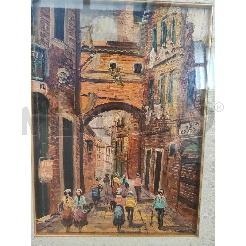 QUADRO 60X50 ARCO FRA CASE CON PERSONE LA MONICA | Mercatino dell'Usato Vinci - fraz. sovigliana 2