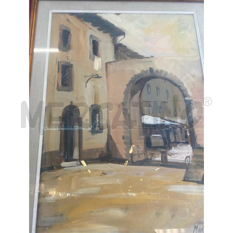 QUADRO 69X89 CASA CON ARCO CORNICE ROSSA | Mercatino dell'Usato Vinci - fraz. sovigliana 3