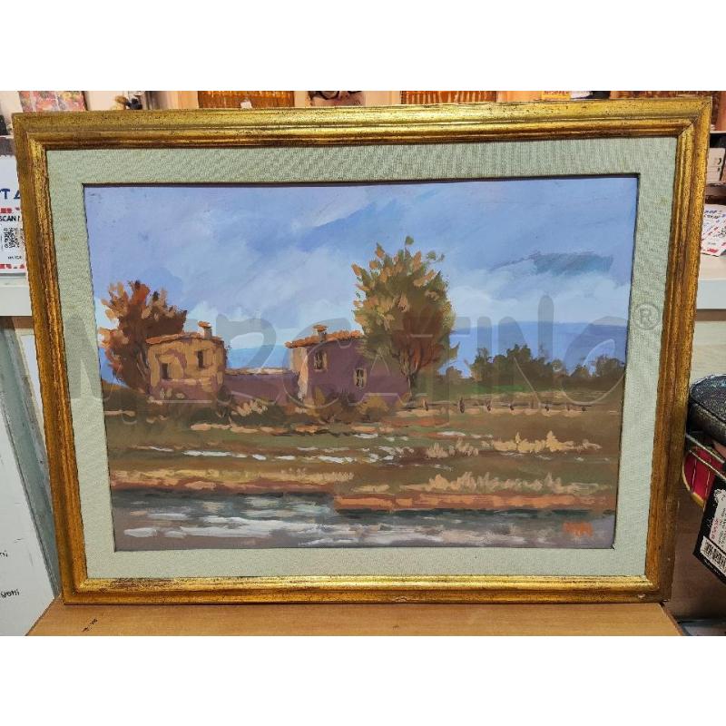 QUADRO 90X67 CASE IN CAMPAGNA CORNICE ORO | Mercatino dell'Usato Vinci - fraz. sovigliana 1