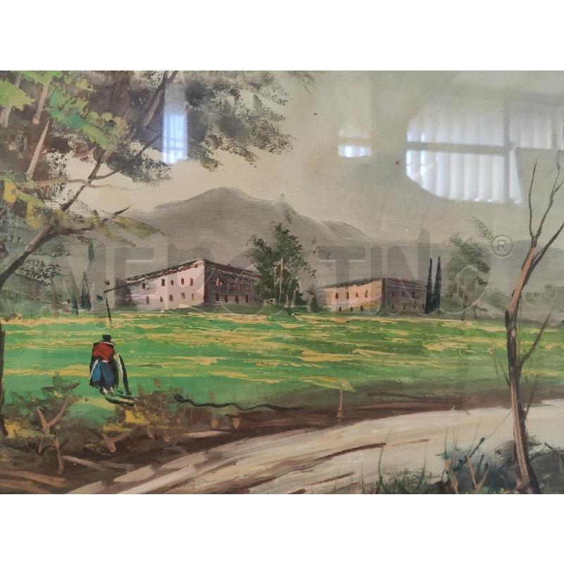 QUADRO 97X76 DIPINTO CSE SU FIUME CON DONNA | Mercatino dell'Usato Vinci - fraz. sovigliana 2
