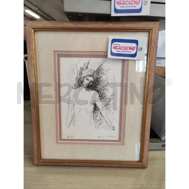 QUADRO ANGELO 31X37 CORNICE ROSA | Mercatino dell'Usato Vinci - fraz. sovigliana 1