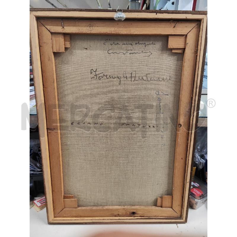 QUADRO BAMBINA FONDO ROSSO ATTRIBUITO E. FANTUZZI | Mercatino dell'Usato Vinci - fraz. sovigliana 2
