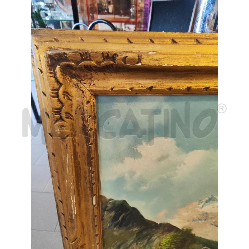 QUADRO BORGO MONTANO CORNICE DORATA 117X90 CM | Mercatino dell'Usato Vinci - fraz. sovigliana 2