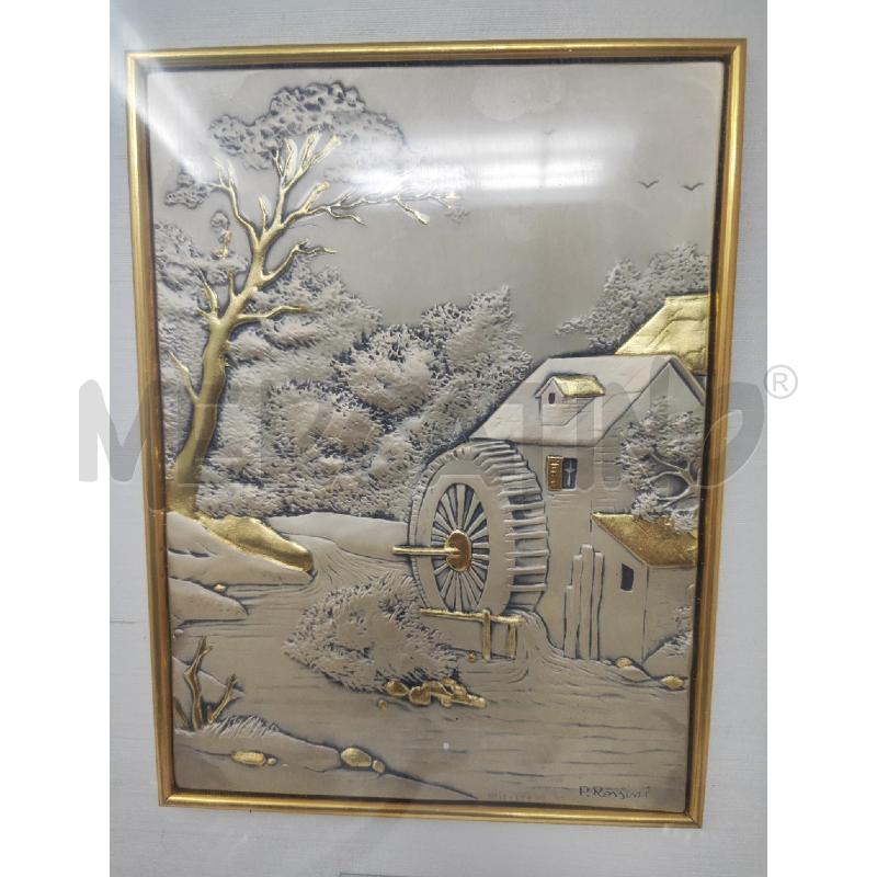 QUADRO CASA CON MULINO ARGENTATO 45X40 | Mercatino dell'Usato Vinci - fraz. sovigliana 2