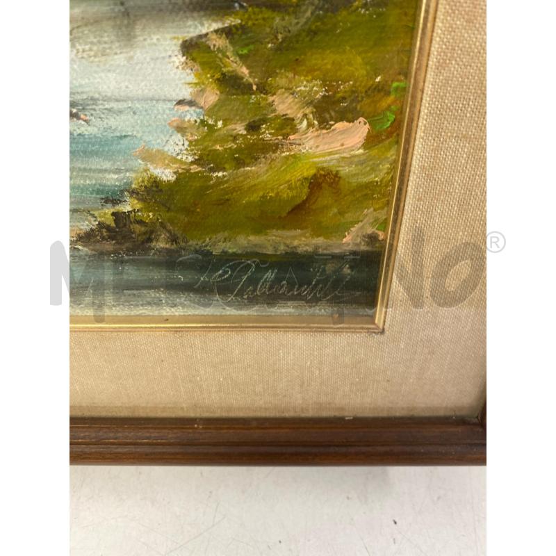 QUADRO CASA CON PONTE CORNICE MARRONE 60X48 | Mercatino dell'Usato Vinci - fraz. sovigliana 3