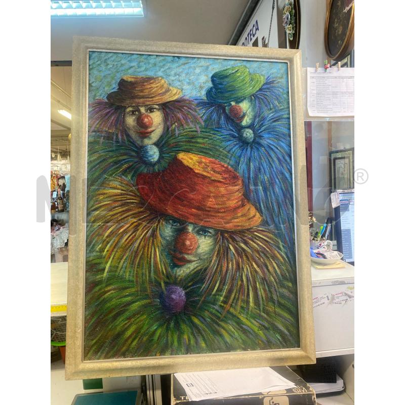 QUADRO DIPINTO 3 PAGLIACCI 80X112 | Mercatino dell'Usato Vinci - fraz. sovigliana 1