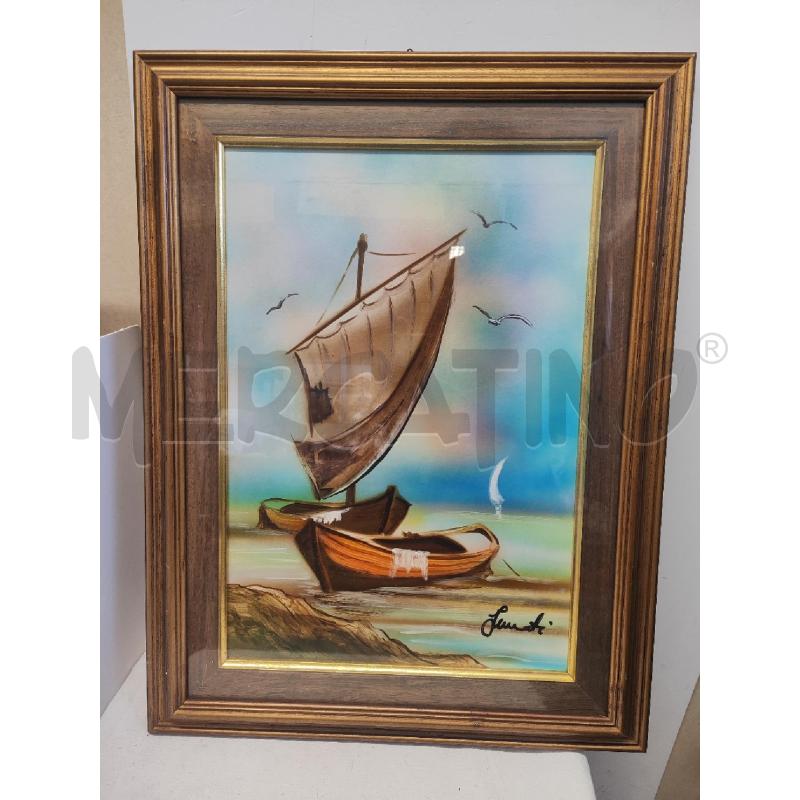 QUADRO DIPINTO BARCA CON VELA | Mercatino dell'Usato Vinci - fraz. sovigliana 1