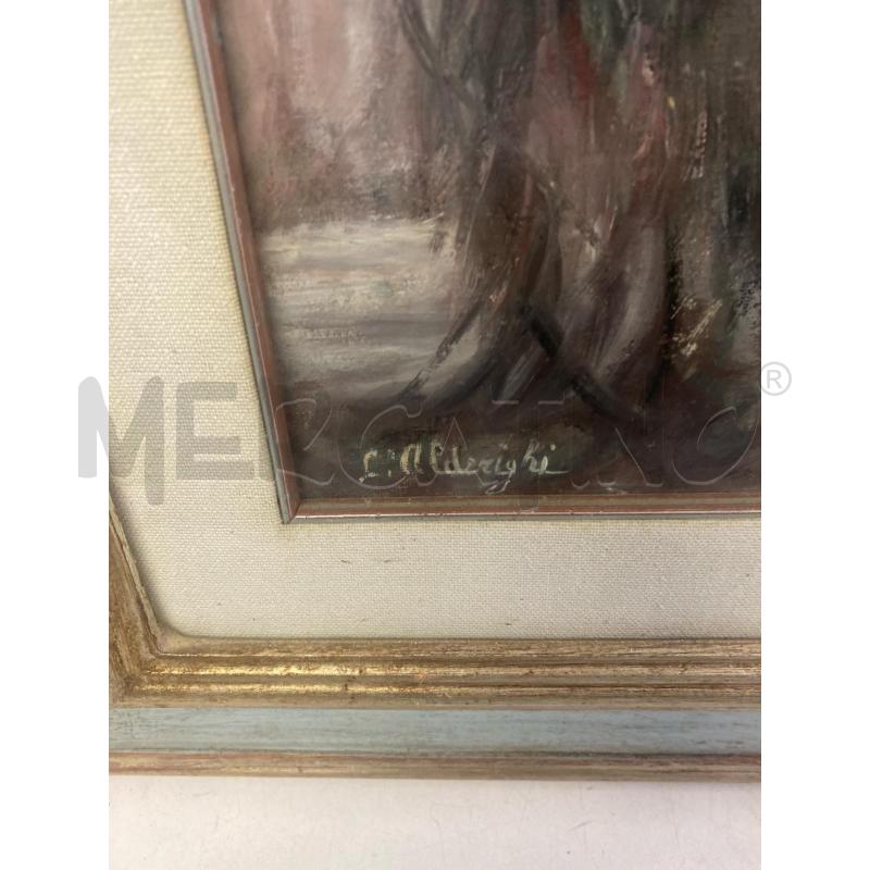 QUADRO DIPINTO GESU' AZZURRA ARGENTATA ALDERIGHI 65X43  | Mercatino dell'Usato Vinci - fraz. sovigliana 3