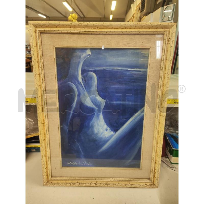 QUADRO DIPINTO NUDO DONNA BLU TOBALDO DA VINCI 65X50 | Mercatino dell'Usato Vinci - fraz. sovigliana 1