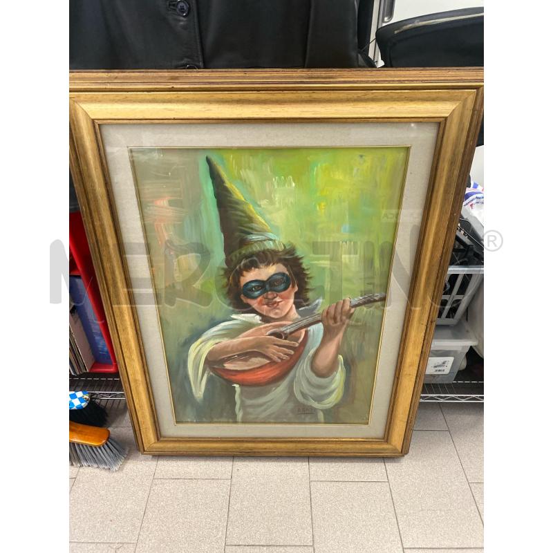QUADRO DIPINTO RAGOZZOCON MANDOLINO 73X93 | Mercatino dell'Usato Vinci - fraz. sovigliana 1