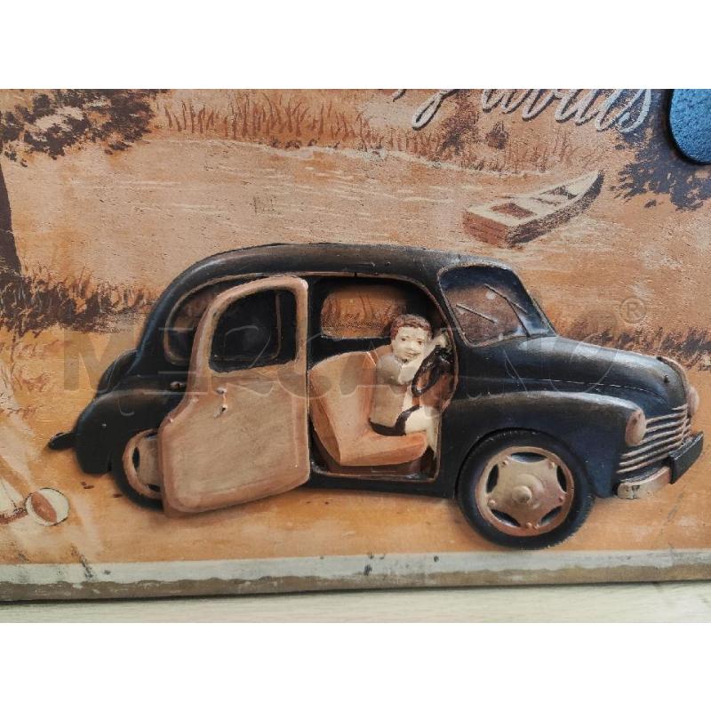 QUADRO LEGNO  50X35 MACCHINA A RILIEVO CON BIMBO | Mercatino dell'Usato Vinci - fraz. sovigliana 2