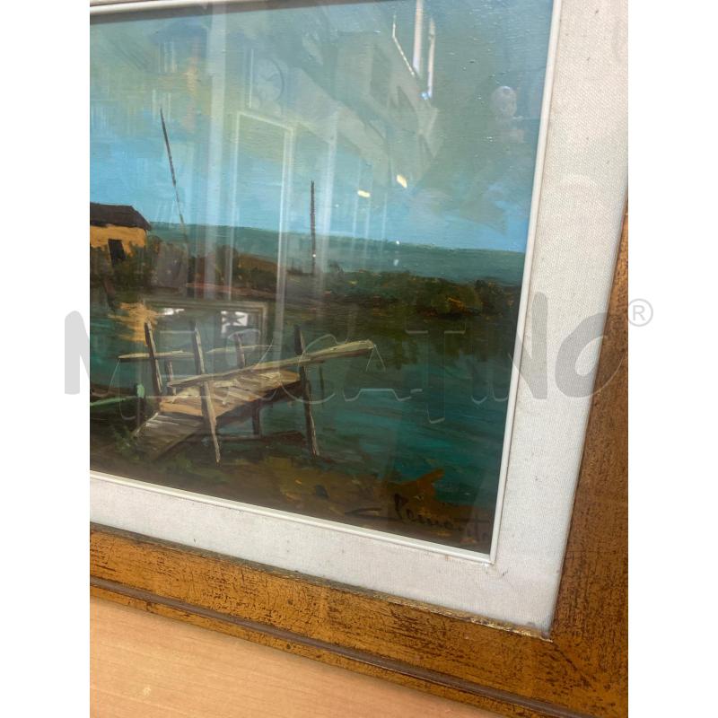 QUADRO PORTICCIOLO BARCA CORNICE DRATA 60X75 | Mercatino dell'Usato Vinci - fraz. sovigliana 2